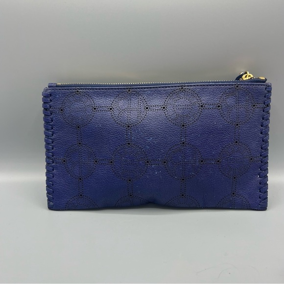 Henri Bendel Leather Gold-Tone Chain Signature Clutch - Picture 2 of 9